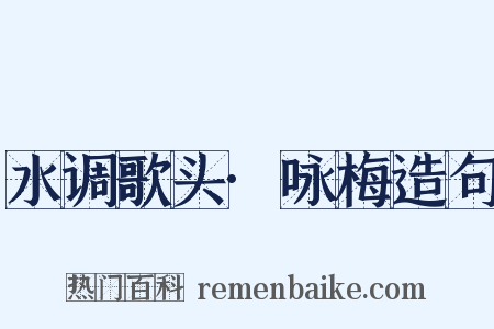 水调歌头·咏梅造句是什么意思的图片